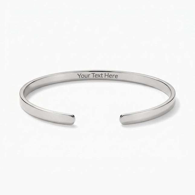 Empowered | Christian Engraved Cuff Bracelet | Gift for Her