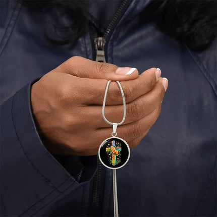 Praying Hands Circle Necklace – Christian Gift for Kids