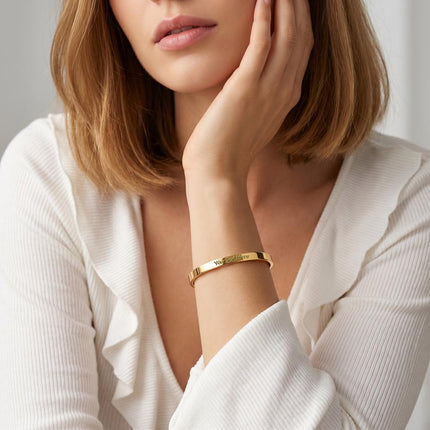 Devoted | Christian Engraved Cuff Bracelet | Gift for Her