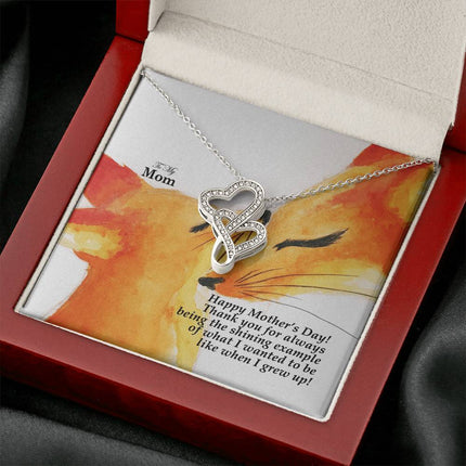 PJC-Mother-15 | Christian Heart-to-Heart Pendant Necklace | Mother's Day Gift for Mom | Faith Gift