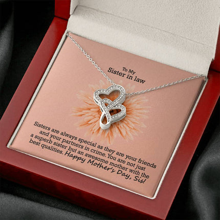 Hearts forever linked | Christian Heart-to-Heart Pendant Necklace | Mother's Day Gift for Mom | Faith Gift