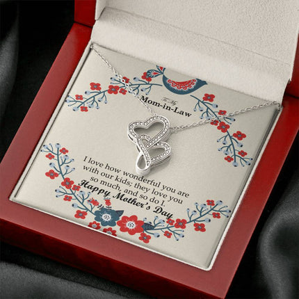 Two hearts. One love | Christian Heart-to-Heart Pendant Necklace | Mother's Day Gift for Mother-in-Law | Faith Gift