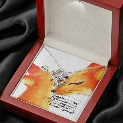 PJC-Mother-15 | Christian Heart-to-Heart Pendant Necklace | Mother's Day Gift for Mom | Faith Gift