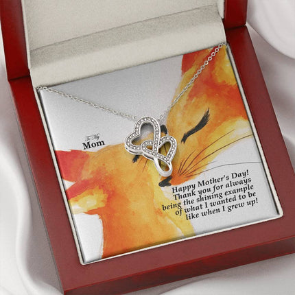 PJC-Mother-15 | Christian Heart-to-Heart Pendant Necklace | Mother's Day Gift for Mom | Faith Gift