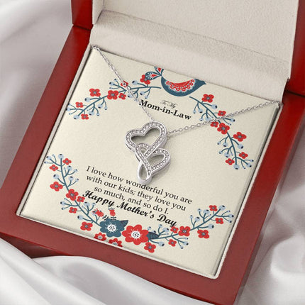 Two hearts. One love | Christian Heart-to-Heart Pendant Necklace | Mother's Day Gift for Mother-in-Law | Faith Gift