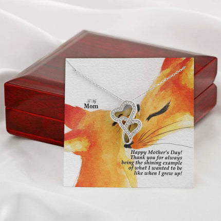 PJC-Mother-15 | Christian Heart-to-Heart Pendant Necklace | Mother's Day Gift for Mom | Faith Gift