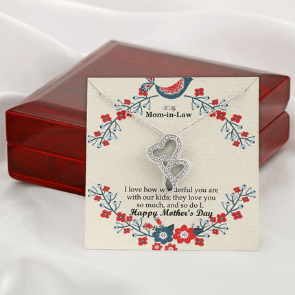 Two hearts. One love | Christian Heart-to-Heart Pendant Necklace | Mother's Day Gift for Mother-in-Law | Faith Gift