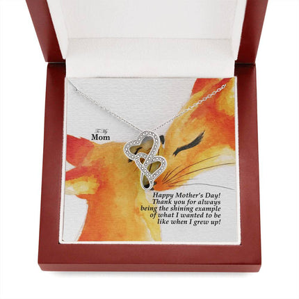 PJC-Mother-15 | Christian Heart-to-Heart Pendant Necklace | Mother's Day Gift for Mom | Faith Gift