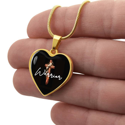Inspiring Heart Cross Graphic Heart Necklace – Christian Gift for Women