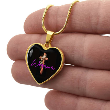 Inspiring Heart Cross Graphic Heart Necklace – Christian Gift for Women