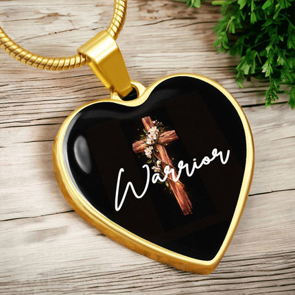 Inspiring Heart Cross Graphic Heart Necklace – Christian Gift for Women