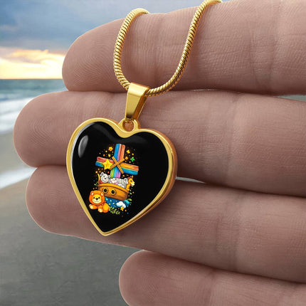 Noah's Ark Heart Necklace – Christian Gift for Kids