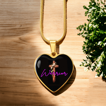 Inspiring Heart Cross Graphic Heart Necklace – Christian Gift for Women