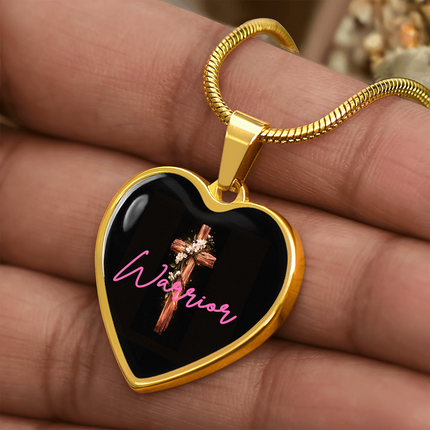 Inspiring Heart Cross Graphic Heart Necklace – Christian Gift for Women