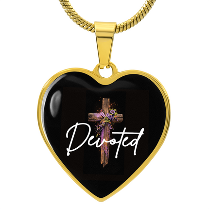 Inspiring Heart Cross Graphic Heart Necklace – Christian Gift for Women