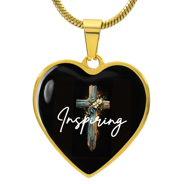 Inspiring Blue Cross | Christian Necklace | Gift for Her