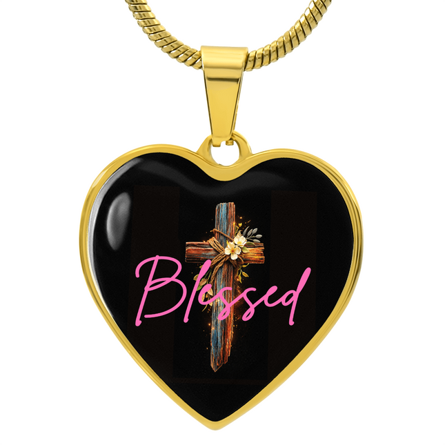 Blessed Pink Cross | Christian Necklace | Gift for Her