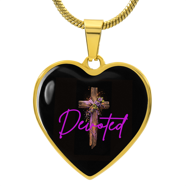Devoted Pink Cross | Christian Necklace | Gift for Her