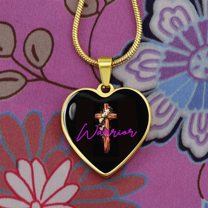 Inspiring Heart Cross Graphic Heart Necklace – Christian Gift for Women
