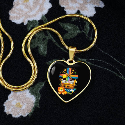 Noah's Ark Heart Necklace – Christian Gift for Kids