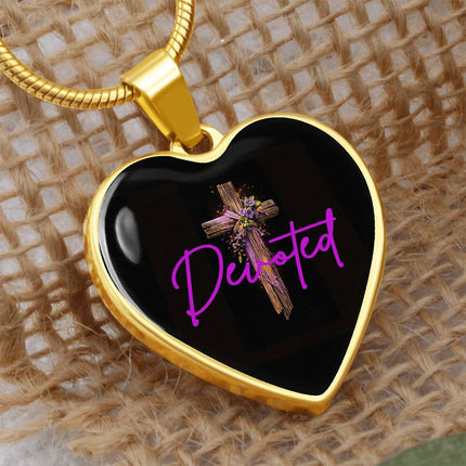 Inspiring Heart Cross Graphic Heart Necklace – Christian Gift for Women