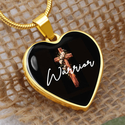Inspiring Heart Cross Graphic Heart Necklace – Christian Gift for Women