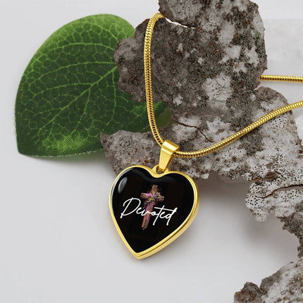 Inspiring Heart Cross Graphic Heart Necklace – Christian Gift for Women