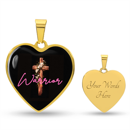 Inspiring Heart Cross Graphic Heart Necklace – Christian Gift for Women