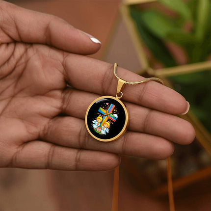 Praying Angels Circle Necklace (Gift Edition) – Christian Gift for Kids