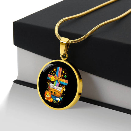 Noah's Ark Circle Necklace – Christian Gift for Kids