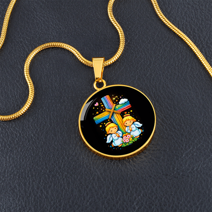 Praying Angels Circle Necklace (Gift Edition) – Christian Gift for Kids