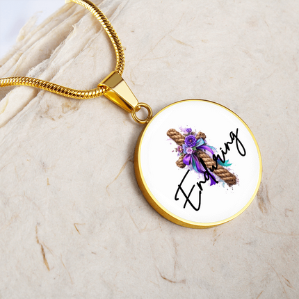 Modern Christian keychain for women — "She's the kind rooted in faith" — a faith-forward gift, ready to give