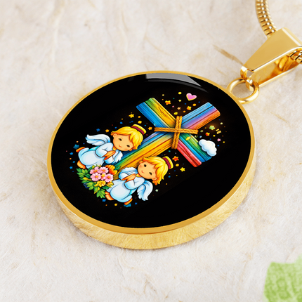Praying Angels Circle Necklace (Gift Edition) – Christian Gift for Kids