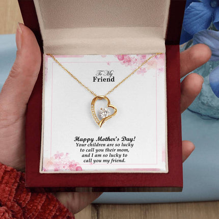 Your Kids Are Lucky to Call You Mom & I'm Lucky to Call You | Christian Forever Love Necklace | Mother's Day Gift for Friend | Faith Gift