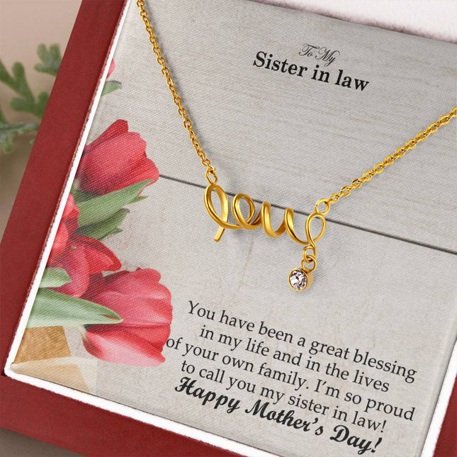 Love, made plain | Christian Scripted Love Necklace | Mother's Day Gift for Mom | Faith Gift
