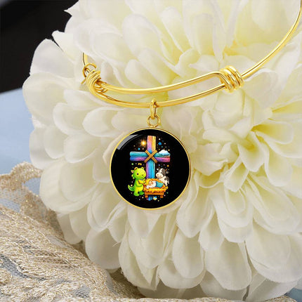 Nativity Manger Circle Bangle – Christian Gift for Kids