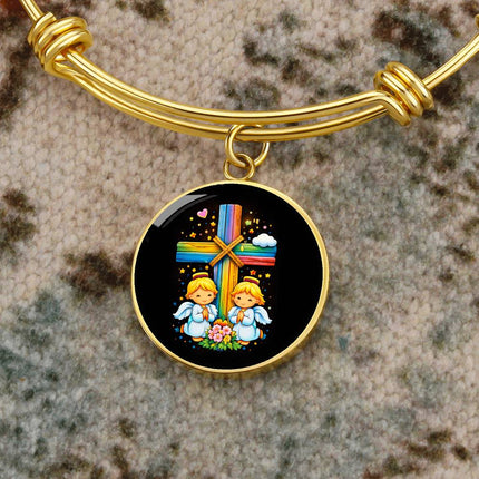 Praying Angels Circle Bangle – Christian Gift for Kids