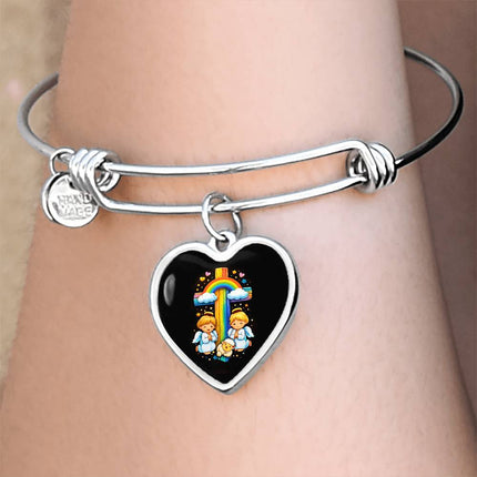 Angels & Lamb Heart Bangle (Gift Edition) – Christian Gift for Kids