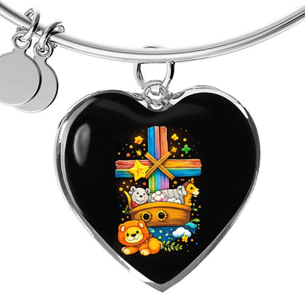 Noah's Ark Heart Bangle – Christian Gift for Kids