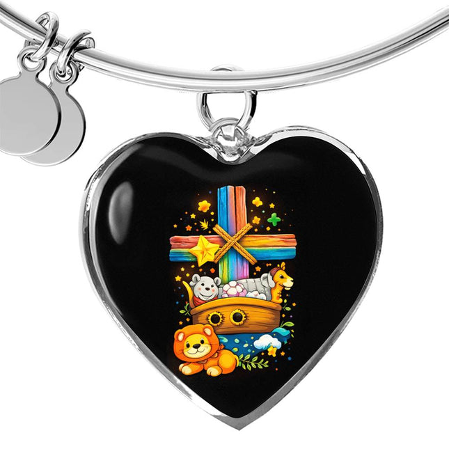 Noah's Ark Heart Bangle – Christian Gift for Kids