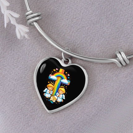 Angels & Lamb Heart Bangle (Gift Edition) – Christian Gift for Kids