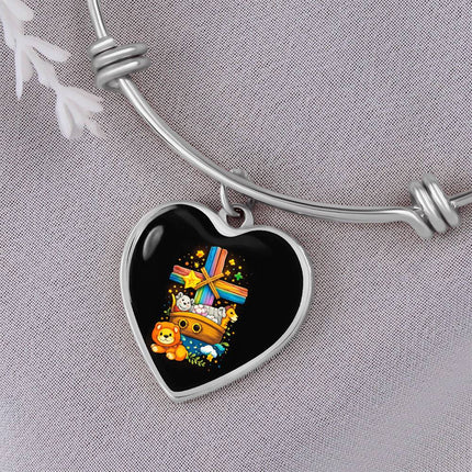 Noah's Ark Heart Bangle – Christian Gift for Kids