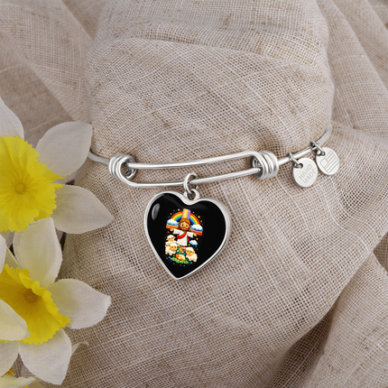 Jesus With the Sheep Heart Bangle – Christian Gift for Kids