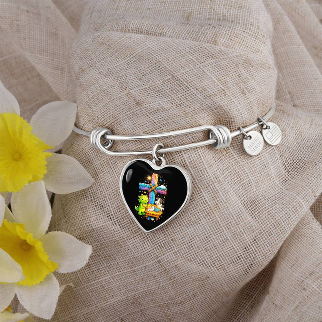 Nativity Manger Heart Bangle – Christian Gift for Kids