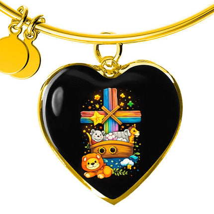 Noah's Ark Heart Bangle – Christian Gift for Kids