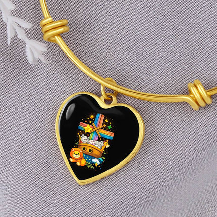 Noah's Ark Heart Bangle – Christian Gift for Kids