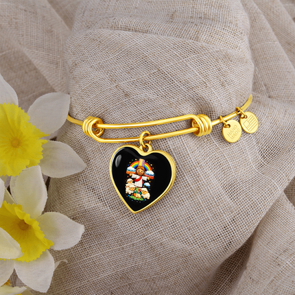 Jesus With the Sheep Heart Bangle – Christian Gift for Kids