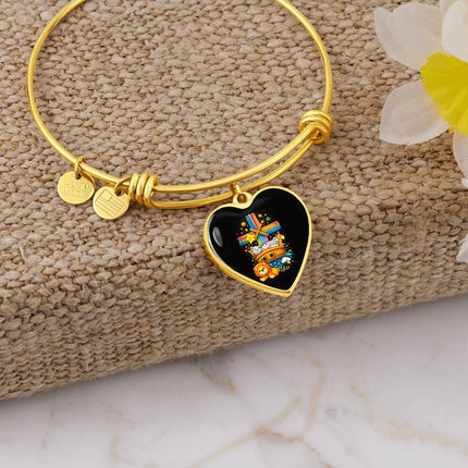 Noah's Ark Heart Bangle – Christian Gift for Kids