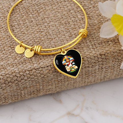 Jesus With the Sheep Heart Bangle – Christian Gift for Kids