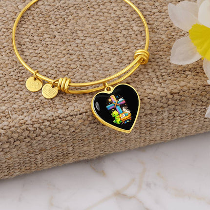 Nativity Manger Heart Bangle – Christian Gift for Kids